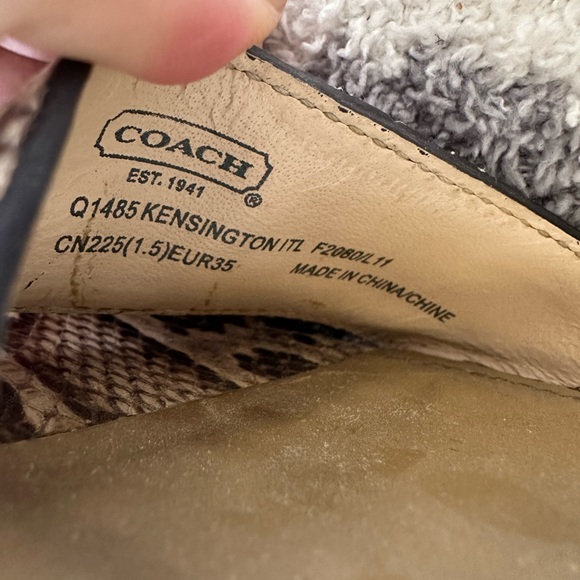 Snake Print Coach Heels - Picture 3 of 7